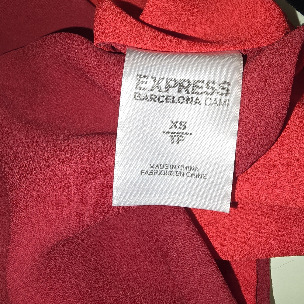 Express Vibrant Red Camisole Top, Reversivle, XS, Layer, Minimalist, Capsule Pc - Picture 6 of 7